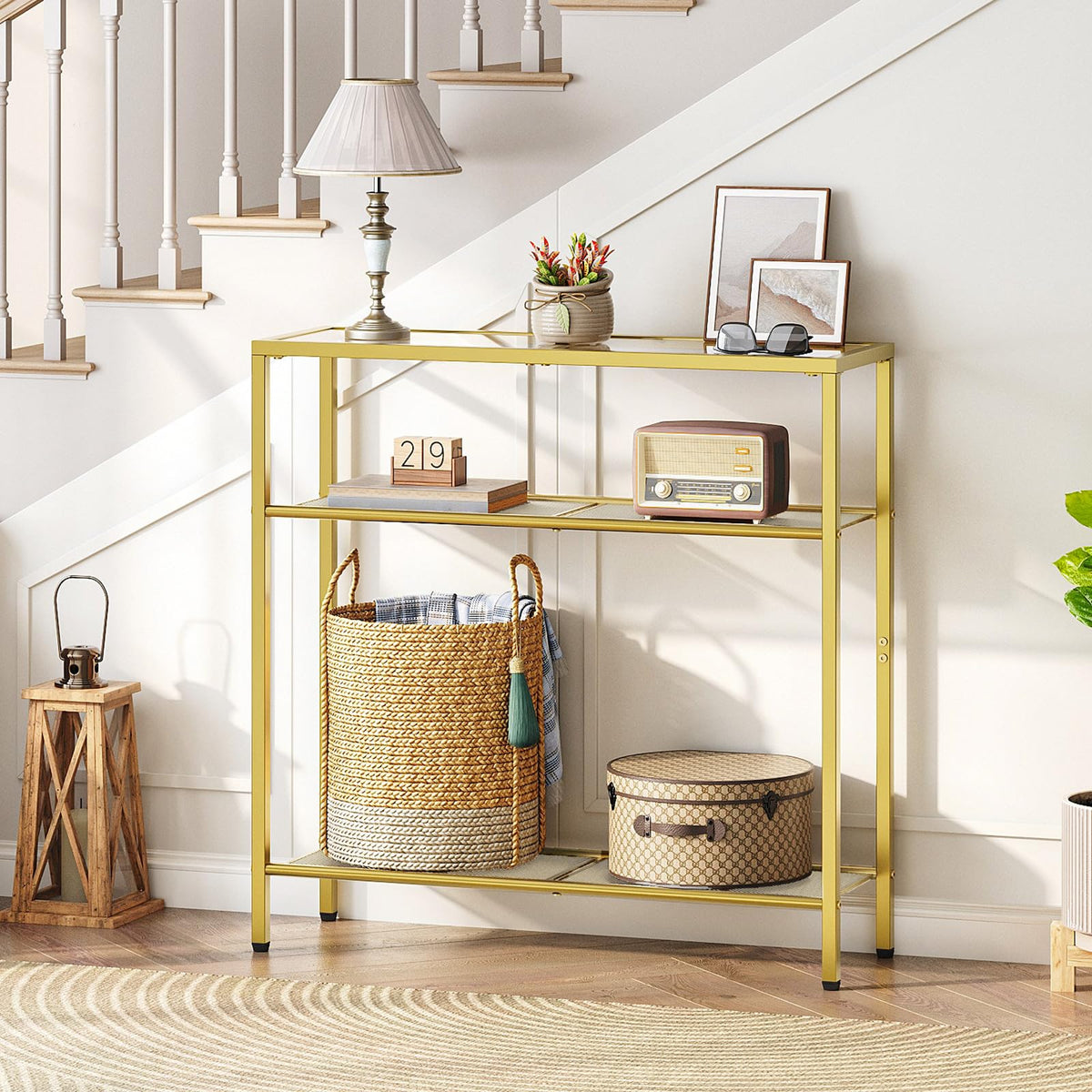 HOOBRO 3 tier mesh shelves organize decor and books