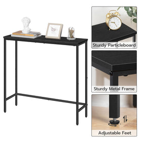 HOOBRO narrow console table assembly diagram for quick setup.