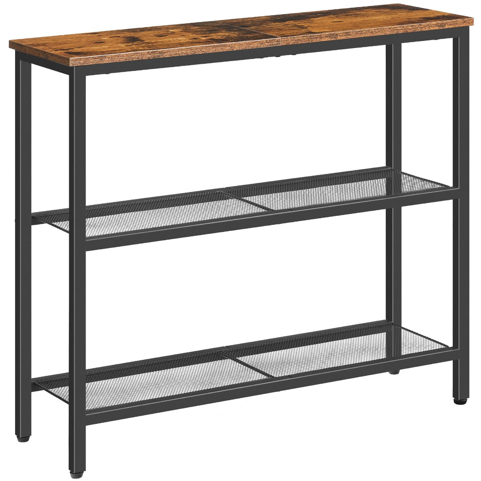 HOOBRO narrow console table front view for tight hallways.