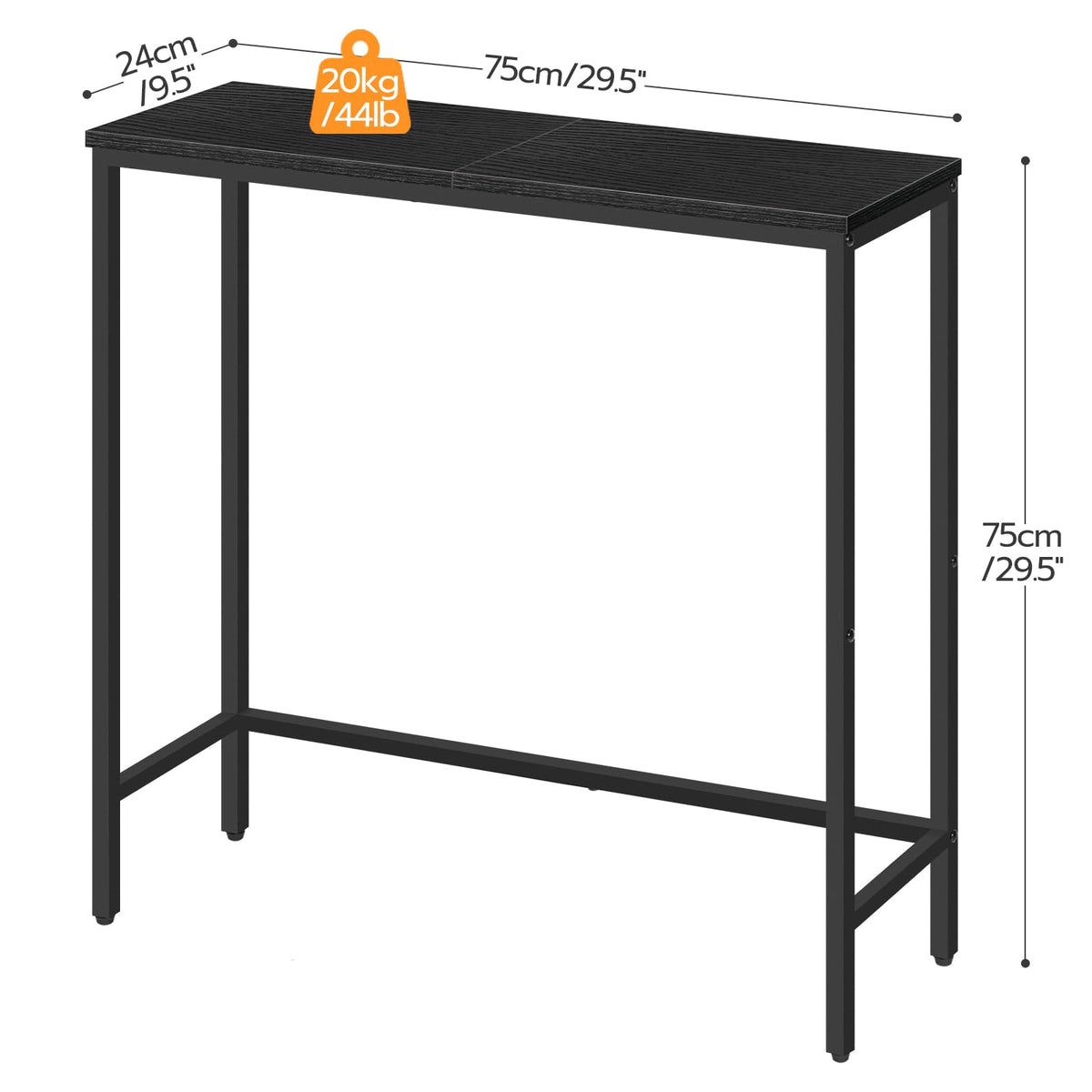 HOOBRO narrow console table kitchen use provides a surface for small appliances.