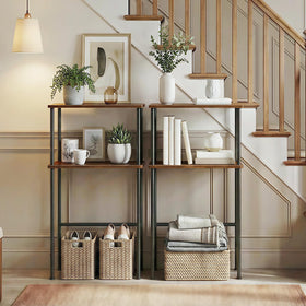 HOOBRO narrow console table side view showing compact footprint suitable beside doors.