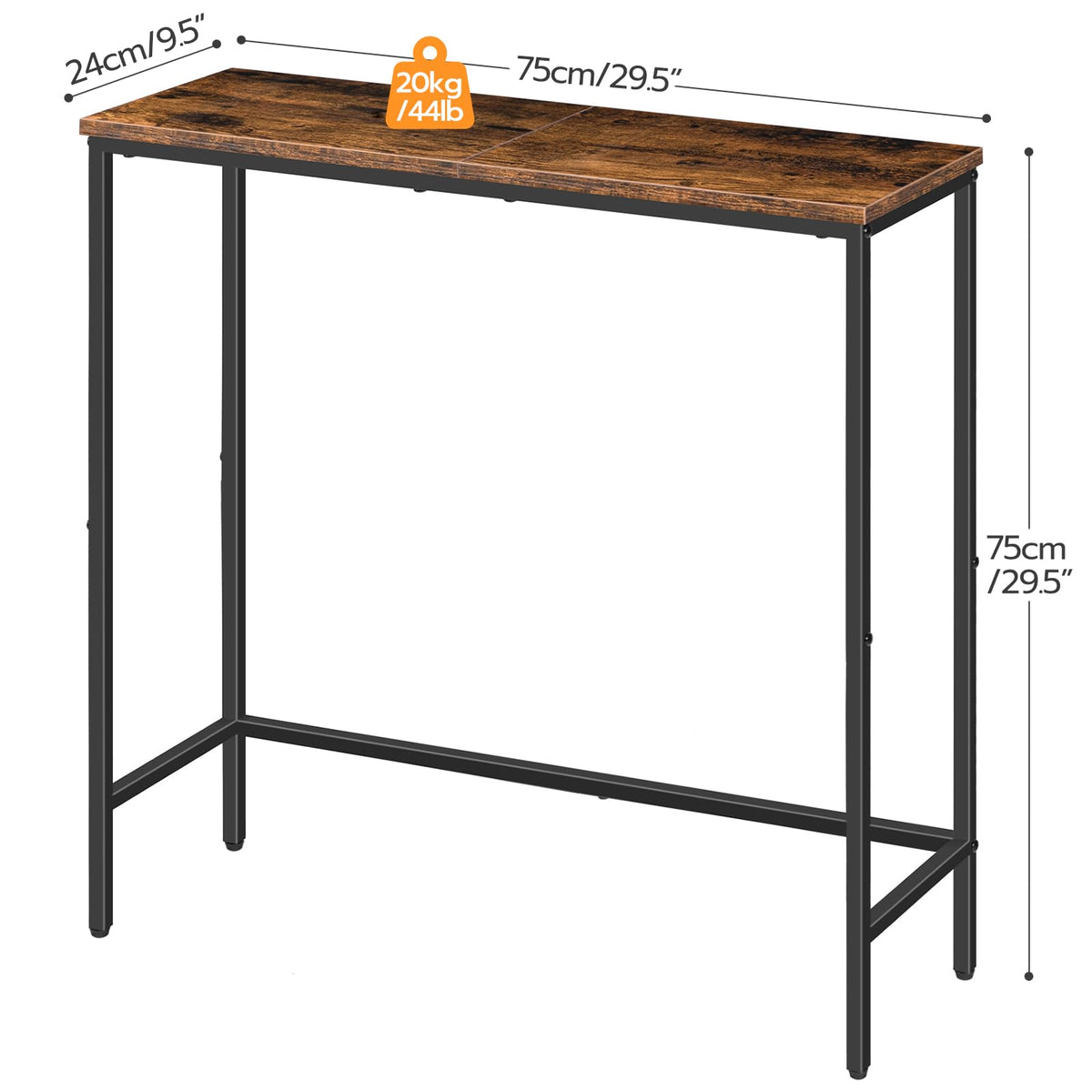 HOOBRO Narrow Console Table wood paneling detail adds warmth to spaces.