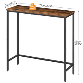 HOOBRO Narrow Console Table wood paneling detail adds warmth to spaces.
