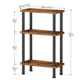 HOOBRO narrow side table open shelves ready for books and decor.