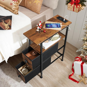 HOOBRO narrow side table demonstrates compact design for tight corners.