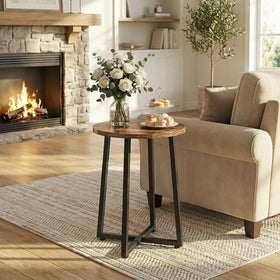 HOOBRO round side table compact footprint suitable for tight spaces.