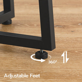 HOOBRO round side table showing quick and simple assembly.