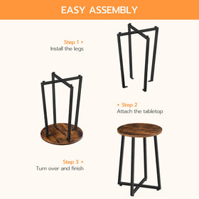 HOOBRO round side table capable of handling up to 44 lb.