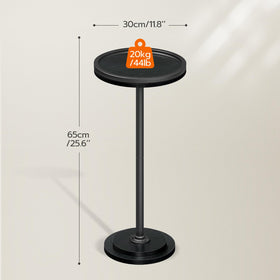 HOOBRO round table on a sturdy pedestal beside a sofa for drinks or coffee