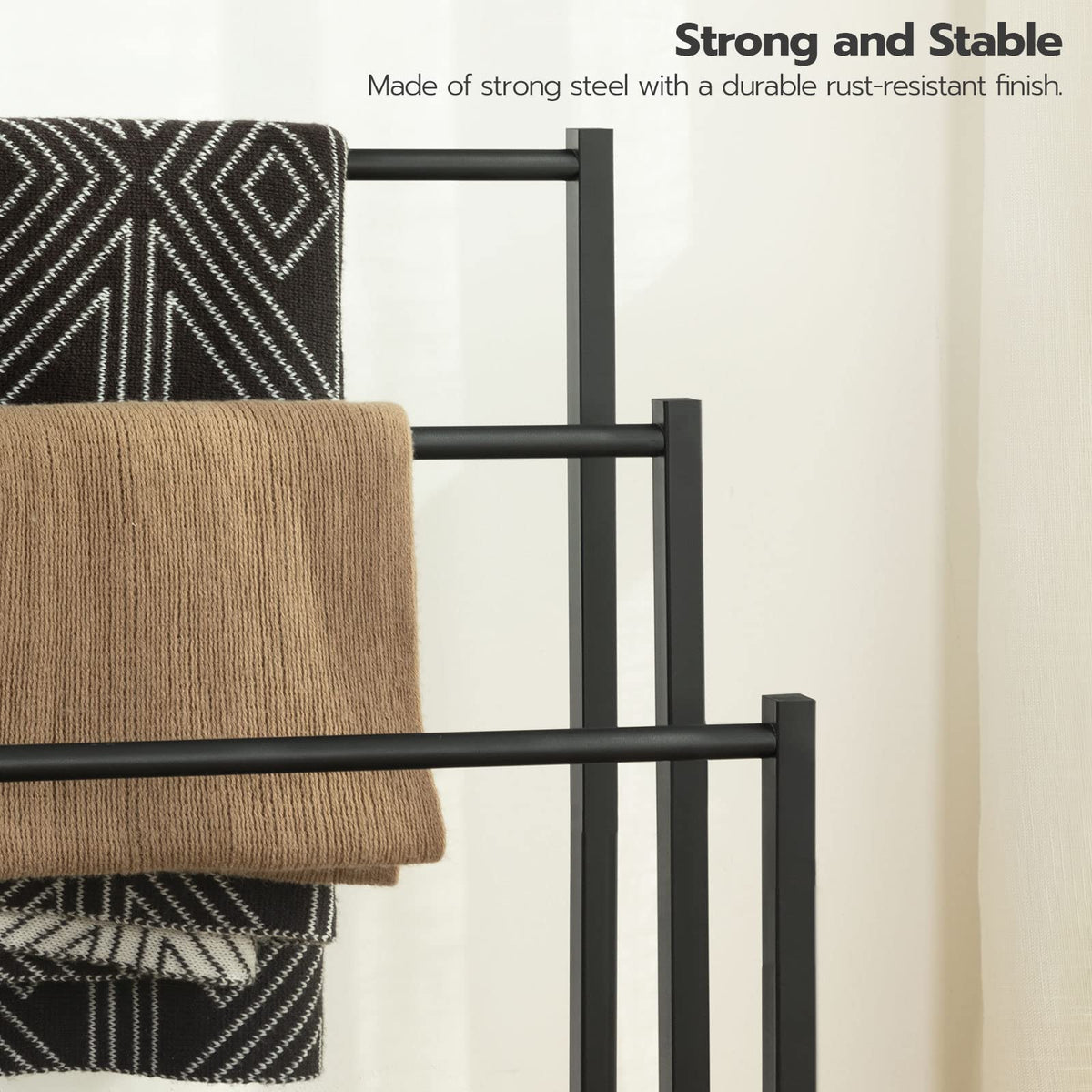 HOOBRO rustic brown and black finish complements modern bathrooms