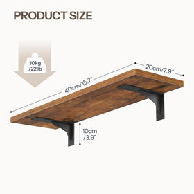 HOOBRO rustic brown and black finish adds warm, versatile appeal.