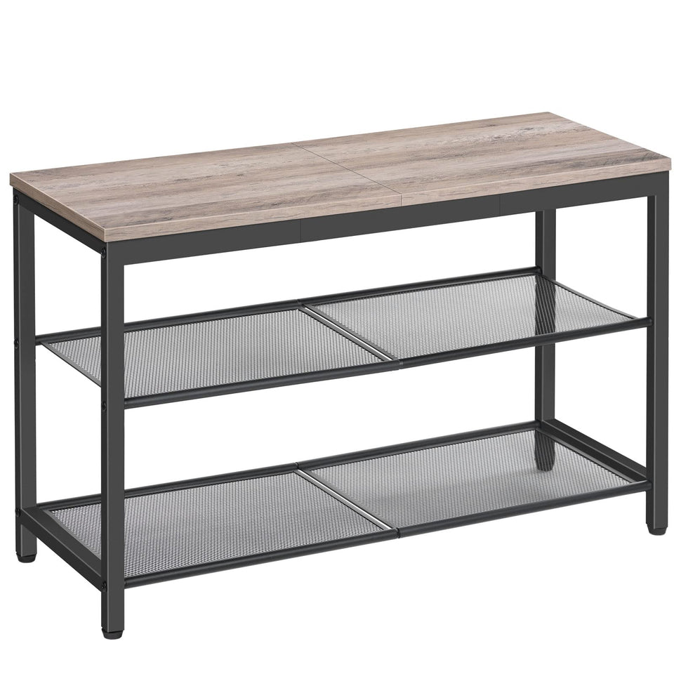 HOOBRO shoe bench 3-tier entry highlights compact, organized footwear storage.