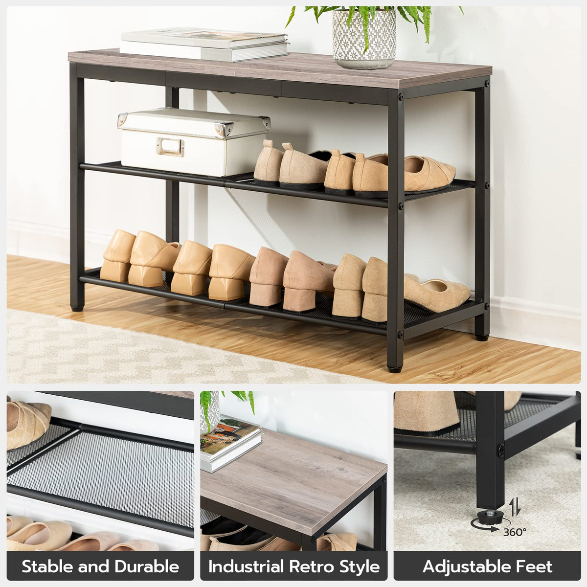 HOOBRO greige finish blends with any decor style.
