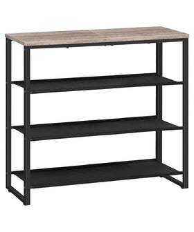 HOOBRO 4-tier shoe rack structure organizes footwear in entryways