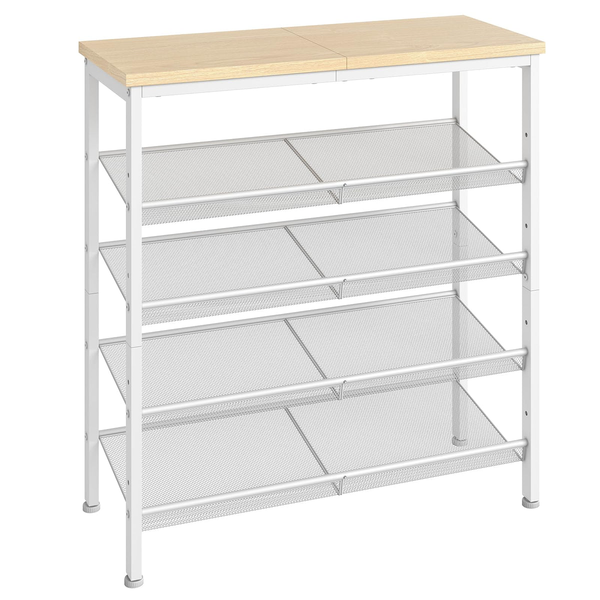 Hoobro 5-tier shoe rack during assembly, easy setup for your entryway