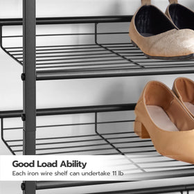 HOOBRO adjustable feet stabilize the rack on uneven floors.