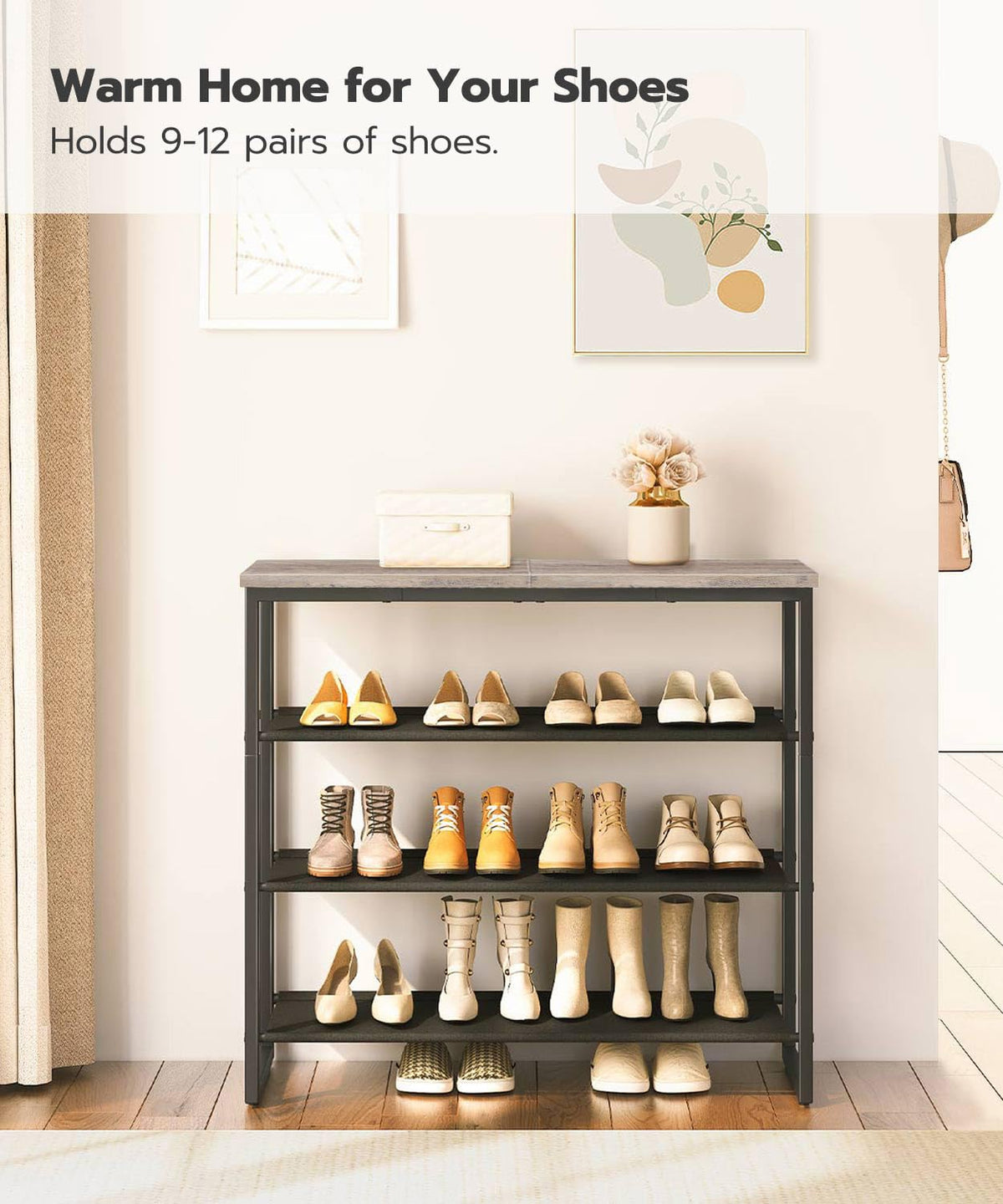 HOOBRO compact entrance dimensions fit narrow hallways and closets
