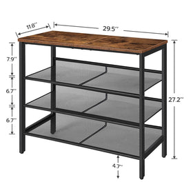 HOOBRO shoe rack side profile highlighting compact footprint