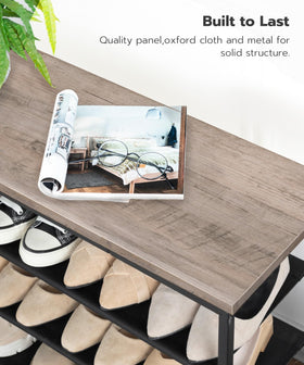 HOOBRO durable oxford and wood top combine easy cleaning with style