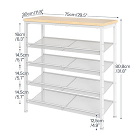 Hoobro mesh shelves close up showing sturdy storage design
