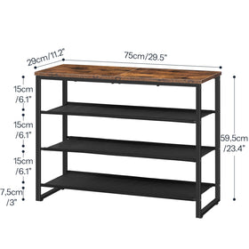 HOOBRO shoe rack with oxford fabric shelves offers removable sections for flexible storage