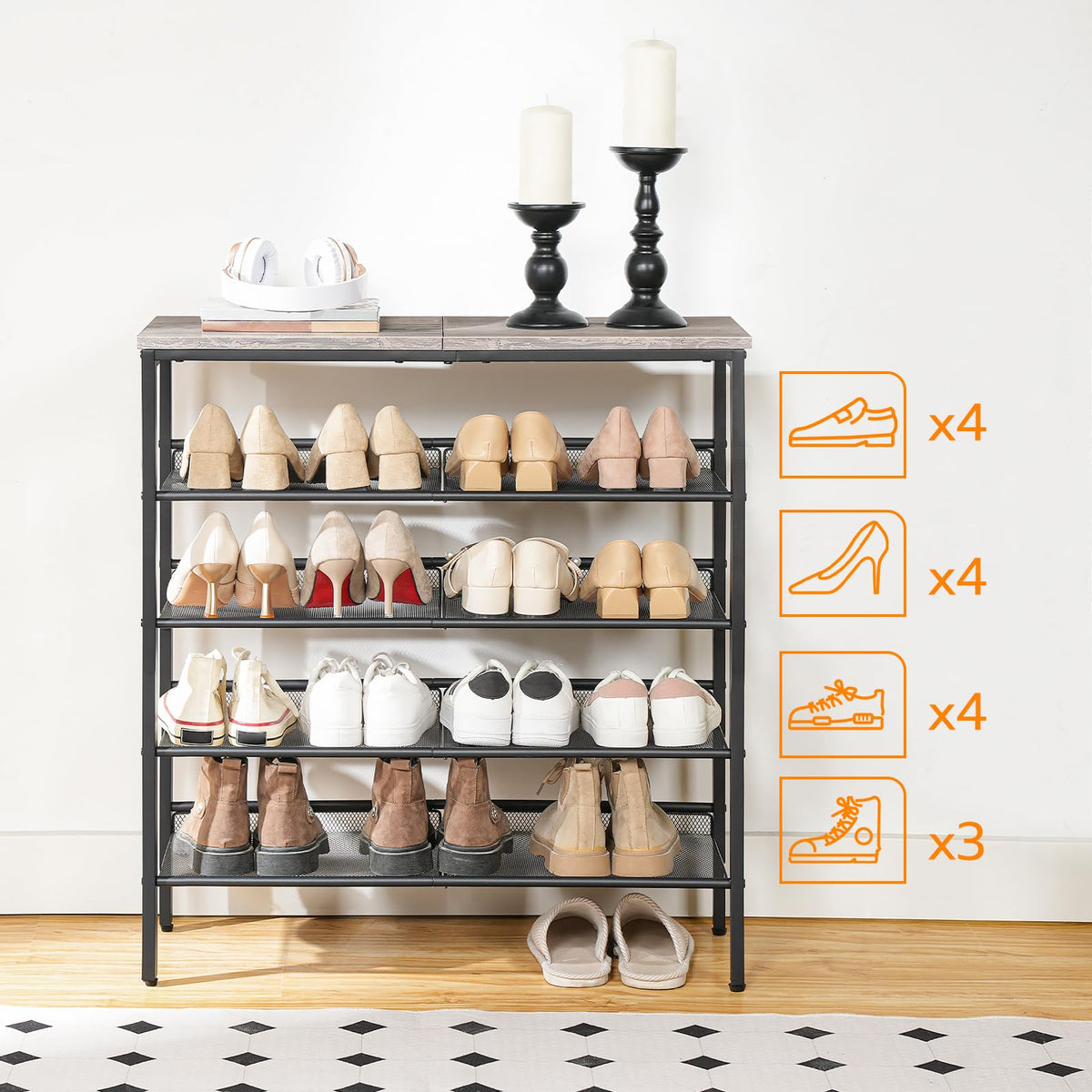 HOOBRO sturdy metal frame with greige finish suits modern interiors.