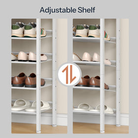 Hoobro rack with tilting leveled mesh shelves for various heights