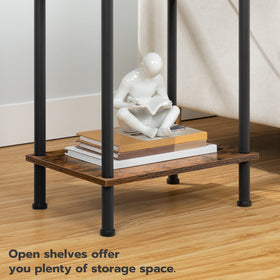 HOOBRO compact end table fits beside sofa or bed