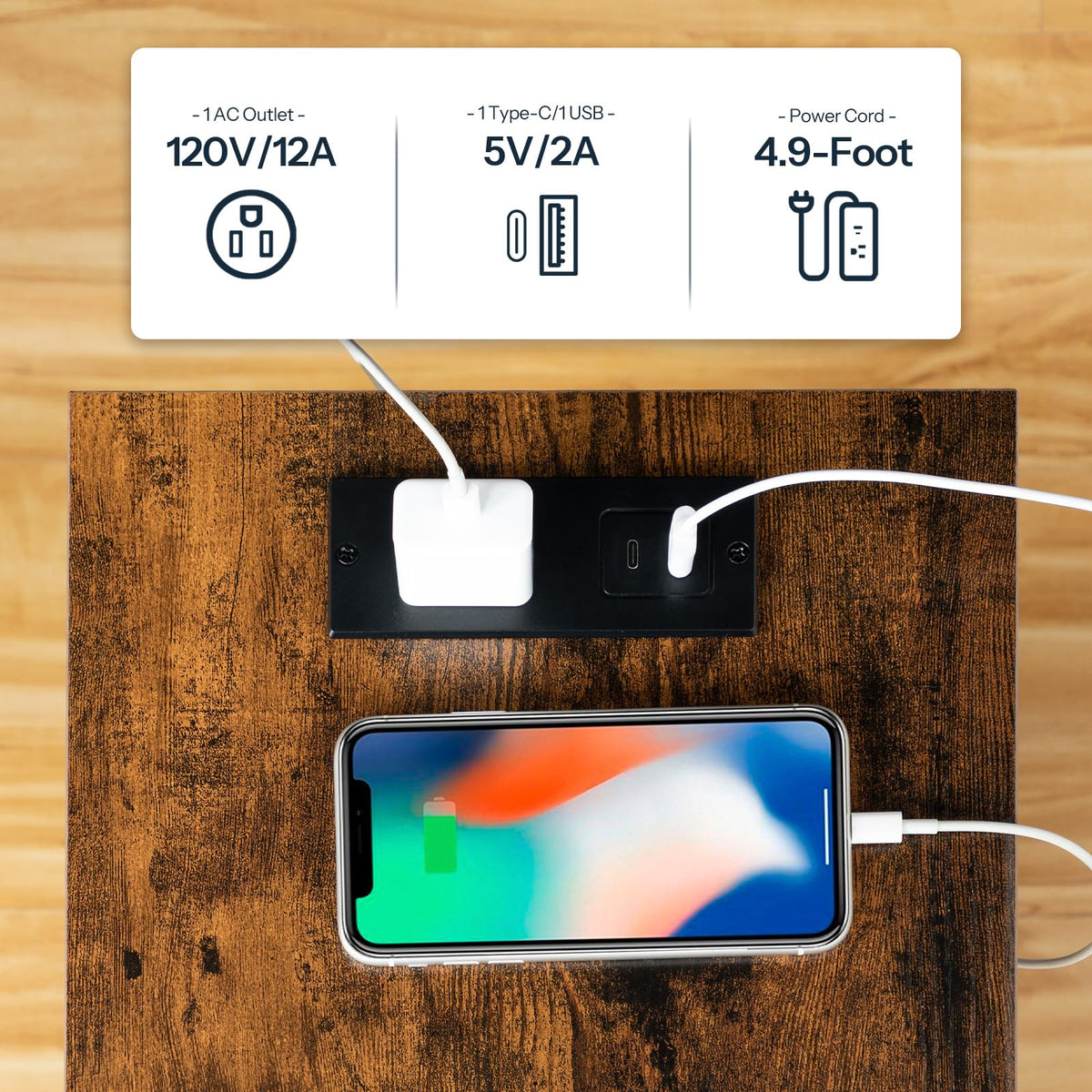 HOOBRO durable particleboard top resists everyday wear