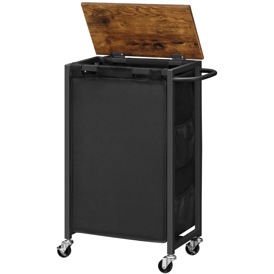 HOOBRO slim laundry hamper with lid for odor containment and easy access