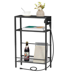 HOOBRO slim side table adapts as end table, bedside, or display shelf