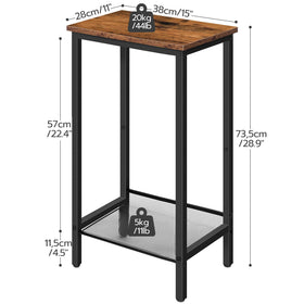 HOOBRO small nightstand fits tall beds for bedside essentials.
