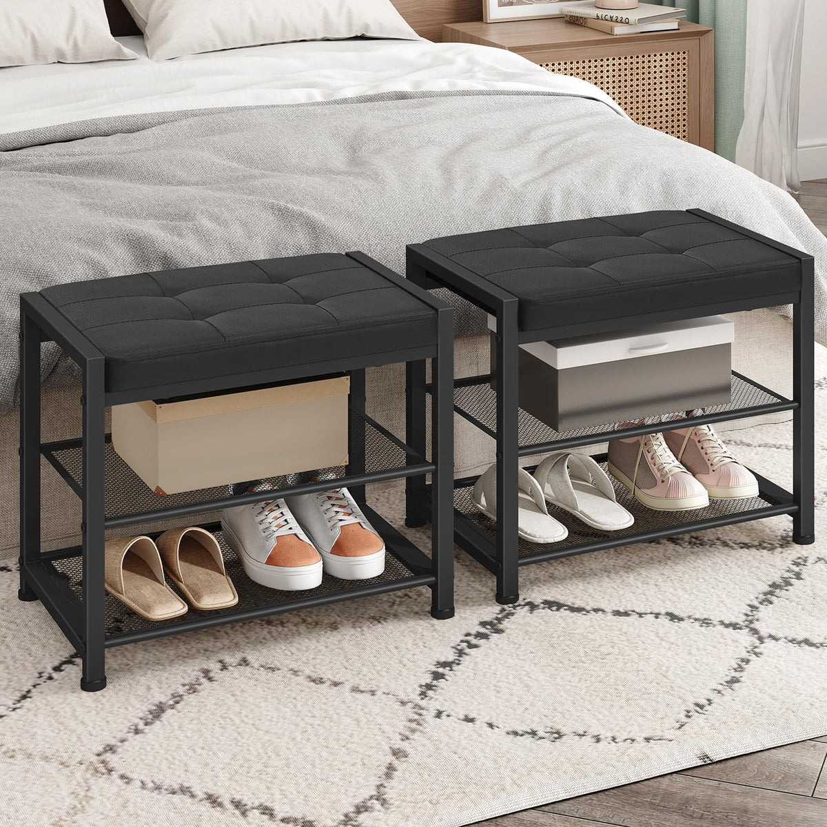 HOOBRO entryway solution keeps shoes and small items neatly reachable.