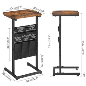 HOOBRO small-space organizer keeps remotes, magazines, snacks within reach.