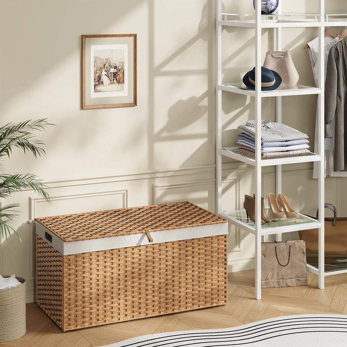 HOOBRO basket folds flat for easy storage when not in use