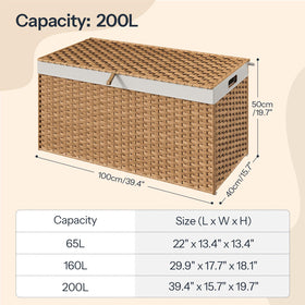 HOOBRO basket interior with soft lining protects clothes safely
