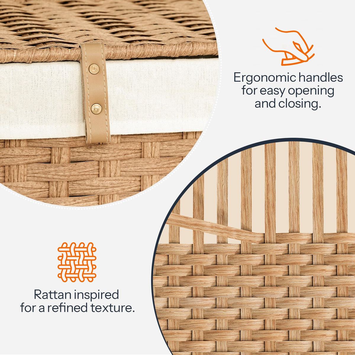 HOOBRO basket rests securely with non-slip feet