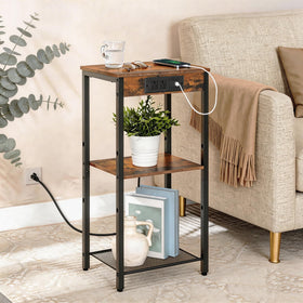 HOOBRO tall end table durable materials support everyday items.