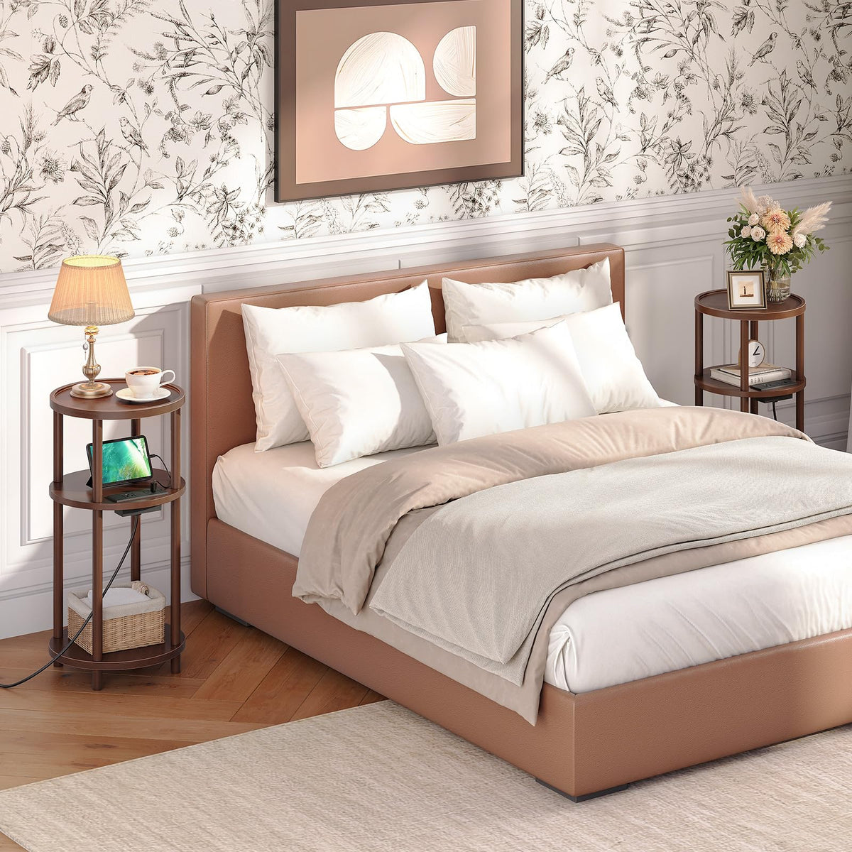 HOOBRO three-tier layout adapts to living room or bedroom layouts