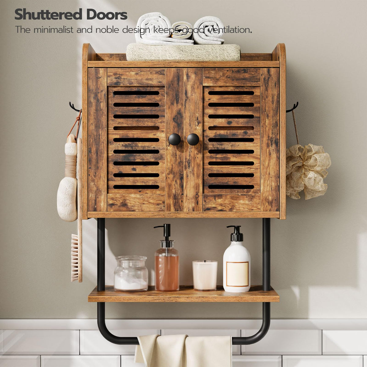 HOOBRO top-display area lets you showcase plants or decor above the sink.