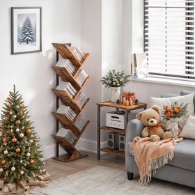 HOOBRO Tree Bookshelf branch-design provides ample storage.