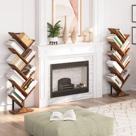 HOOBRO Tree Bookshelf floor-standing storage for clutter-free spaces.
