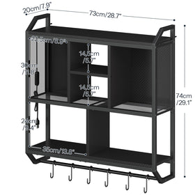 HOOBRO wall-mounted 3-tier display maximizes vertical storage while keeping consoles within reach.