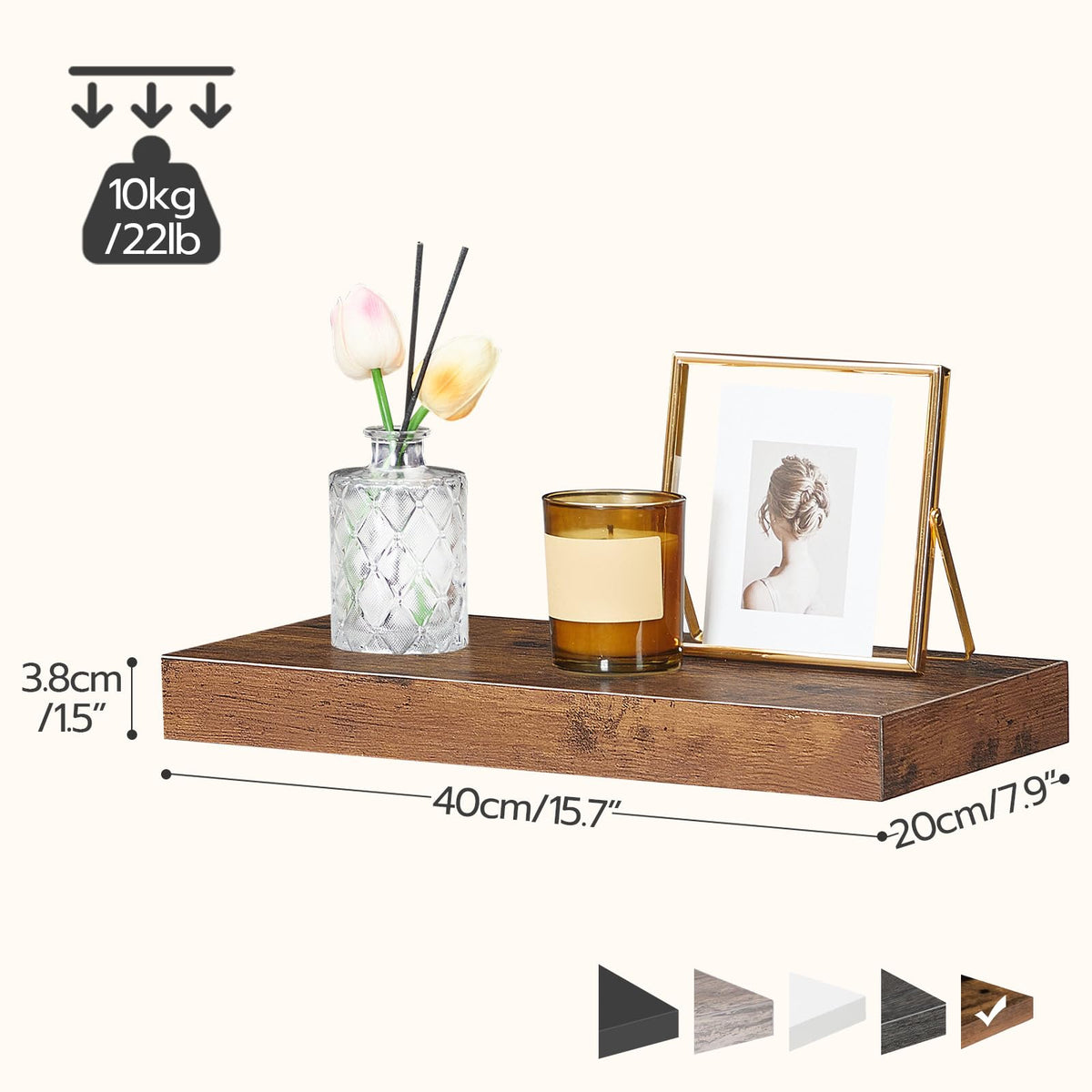 HOOBRO bedroom display shelves offer neat storage for accessories and small decor