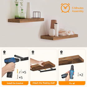 HOOBRO easy-install shelves come with clear instructions for quick mounting