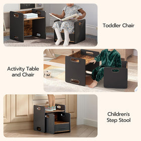 Compact HOOBRO design saving space in a bright playroom.