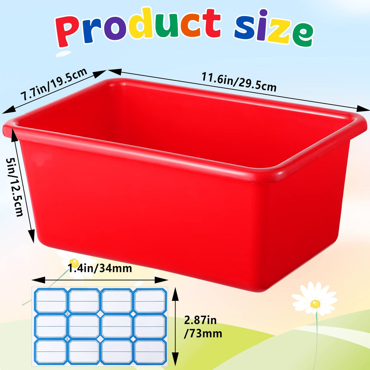 Hoolerry cubby bin with self adhesive labels enhances item labeling and categorization.