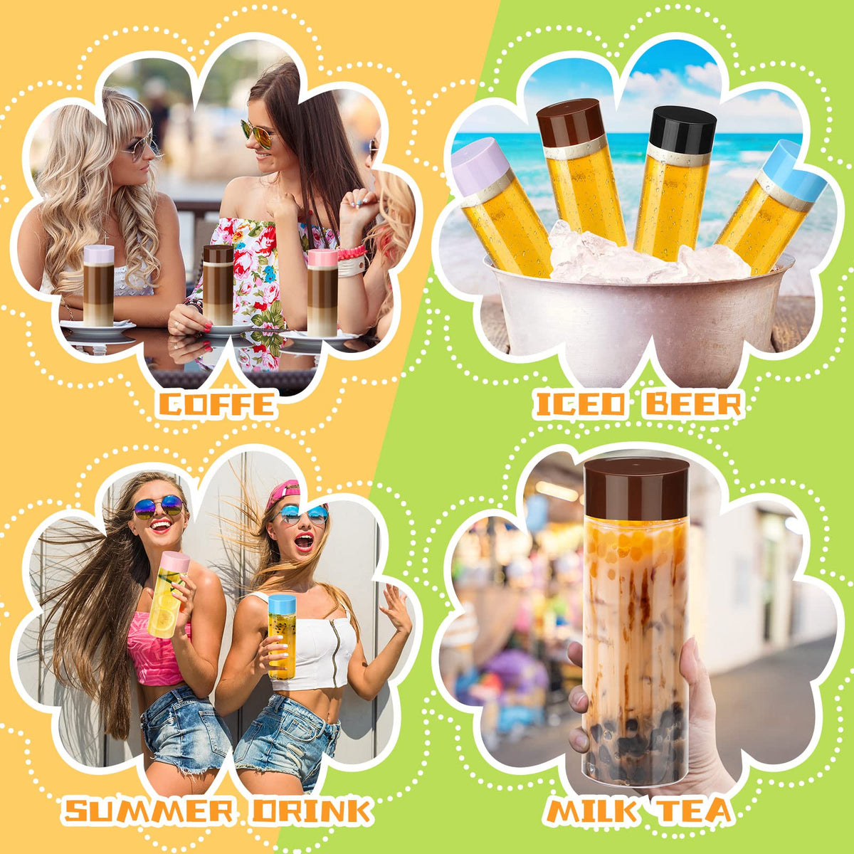 Hoolerry portable 400 ml bottles travel friendly for picnics and DIY projects