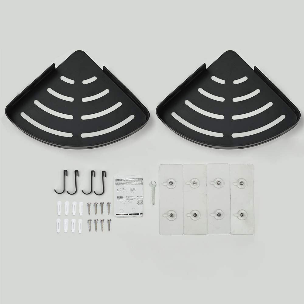 Hoomtaook corner shelf fits both bathroom and kitchen spaces