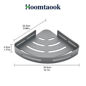 Hoomtaook wall-mounted organizer is removable without wall damage.